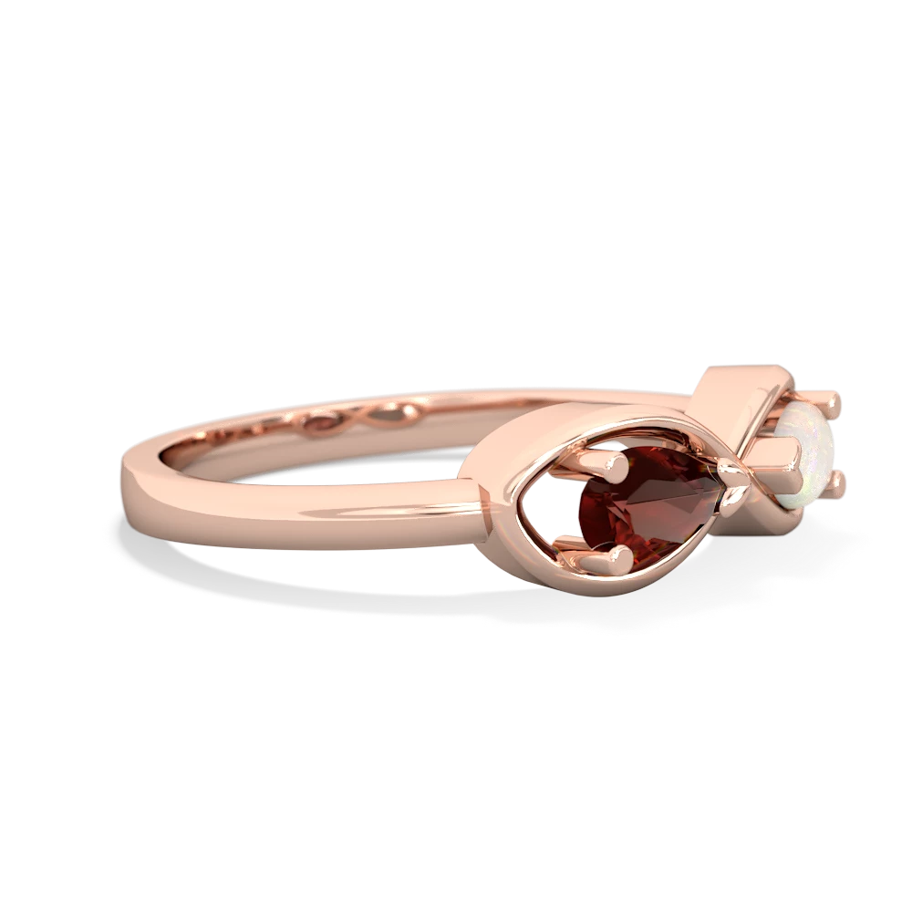 Garnet Infinity 14K Rose Gold ring R5050