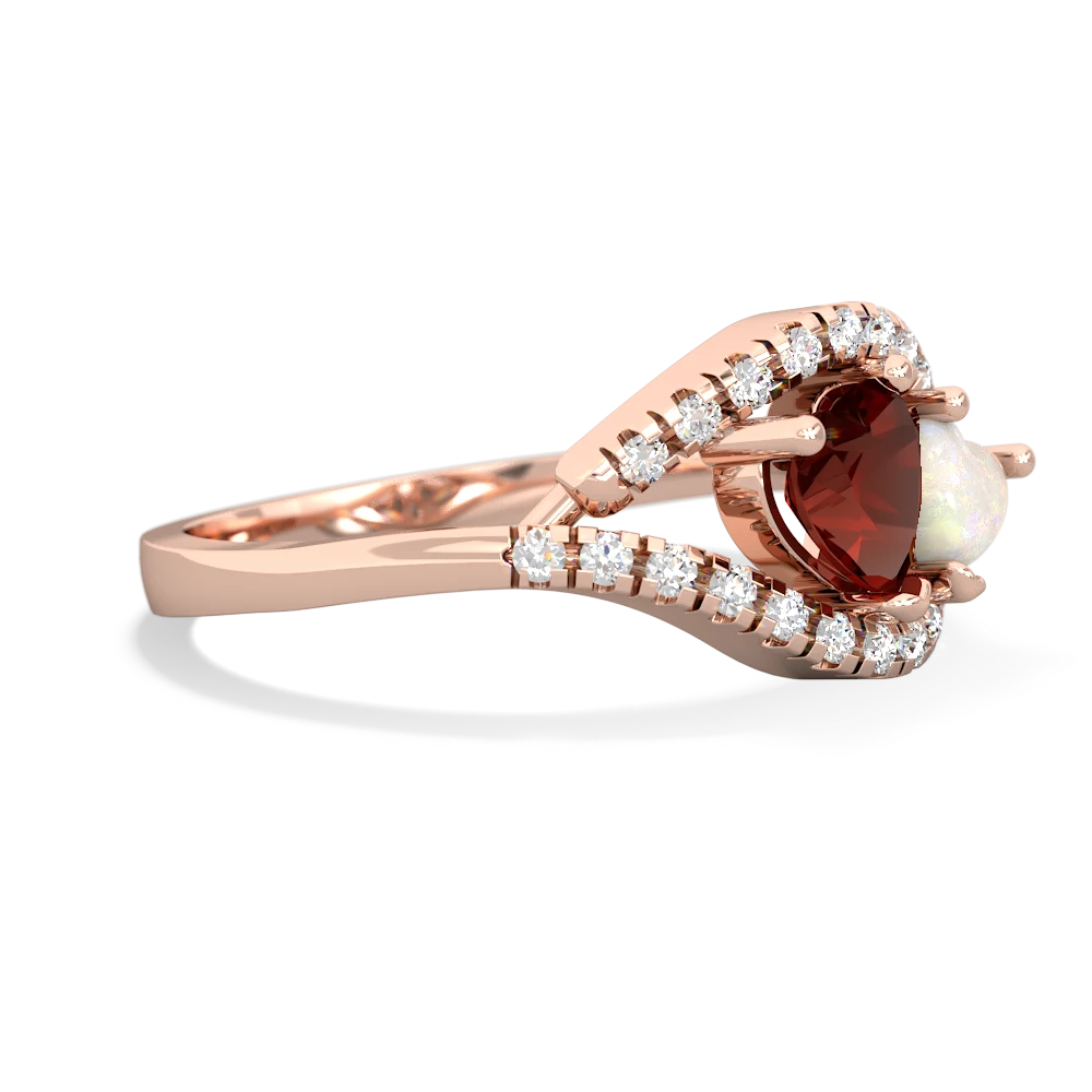 Garnet Mother And Child 14K Rose Gold ring R3010