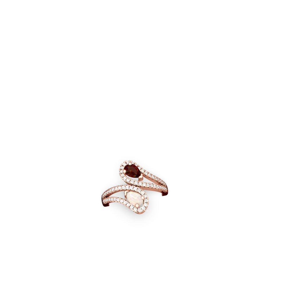 Garnet Diamond Dazzler 14K Rose Gold ring R3000