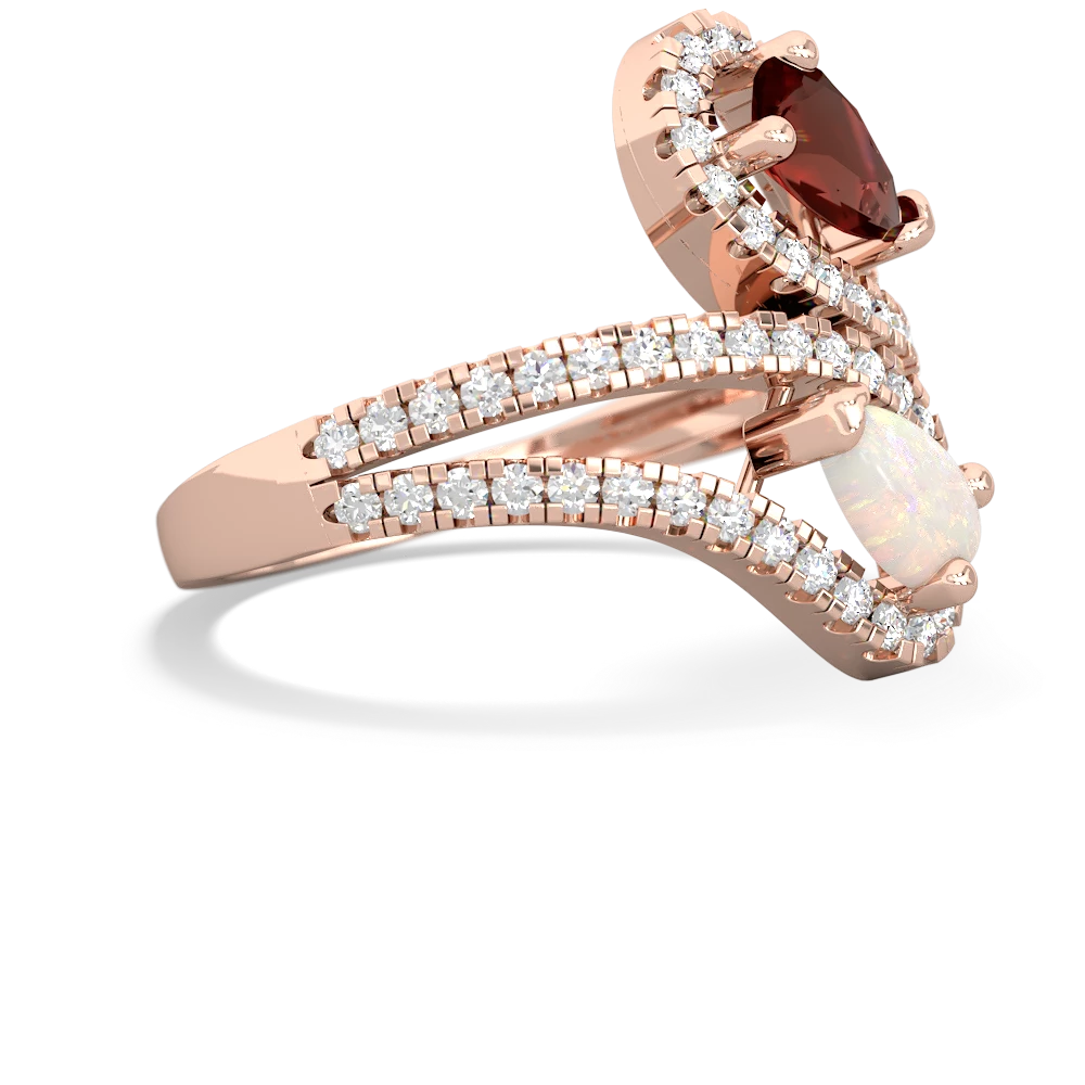 Garnet Diamond Dazzler 14K Rose Gold ring R3000