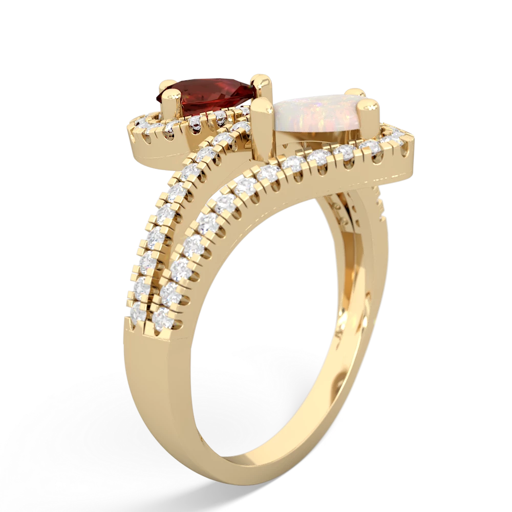 Garnet Diamond Dazzler 14K Yellow Gold ring R3000