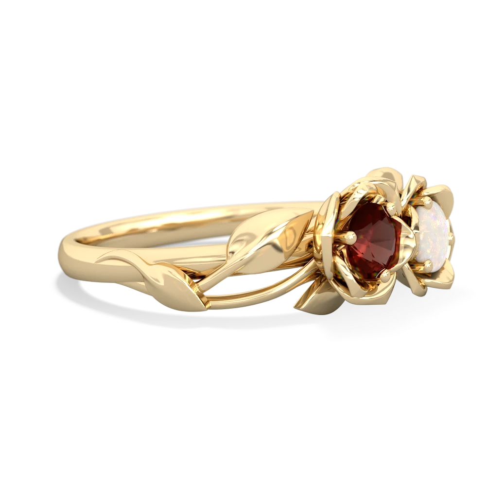 Garnet Rose Garden 14K Yellow Gold ring R5510