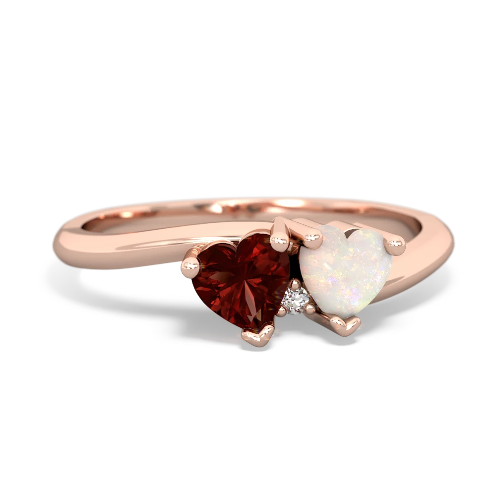 Garnet Sweethearts 14K Rose Gold ring R5260