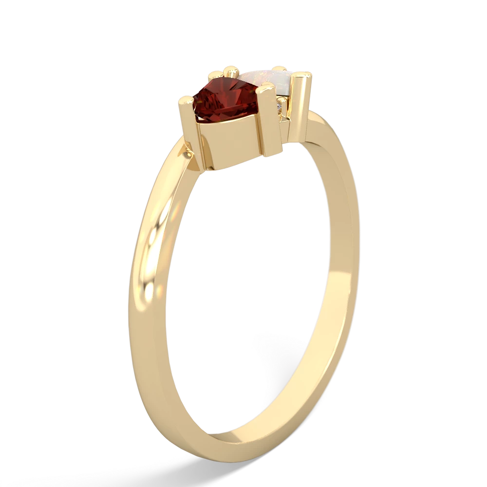 Garnet Sweethearts 14K Yellow Gold ring R5260