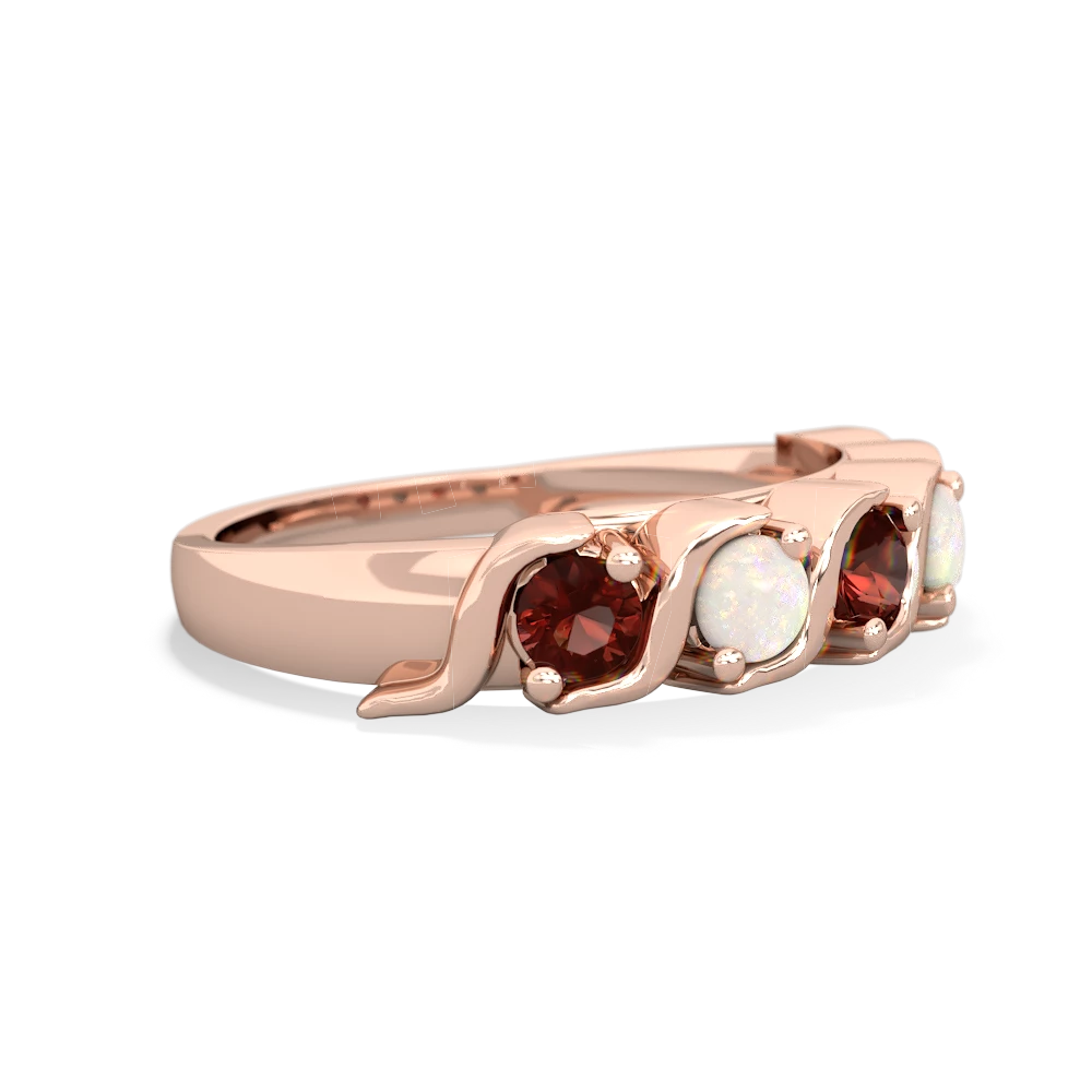 Garnet Anniversary Band 14K Rose Gold ring R2089