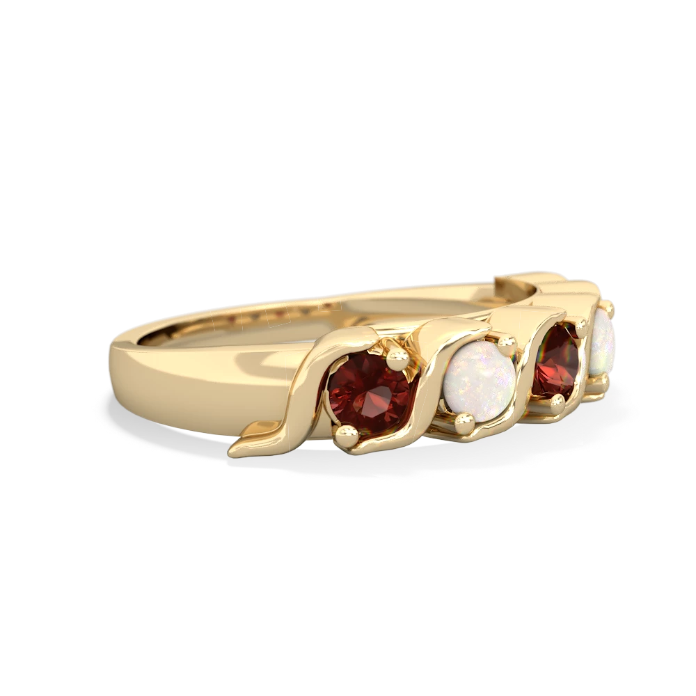 Garnet Anniversary Band 14K Yellow Gold ring R2089