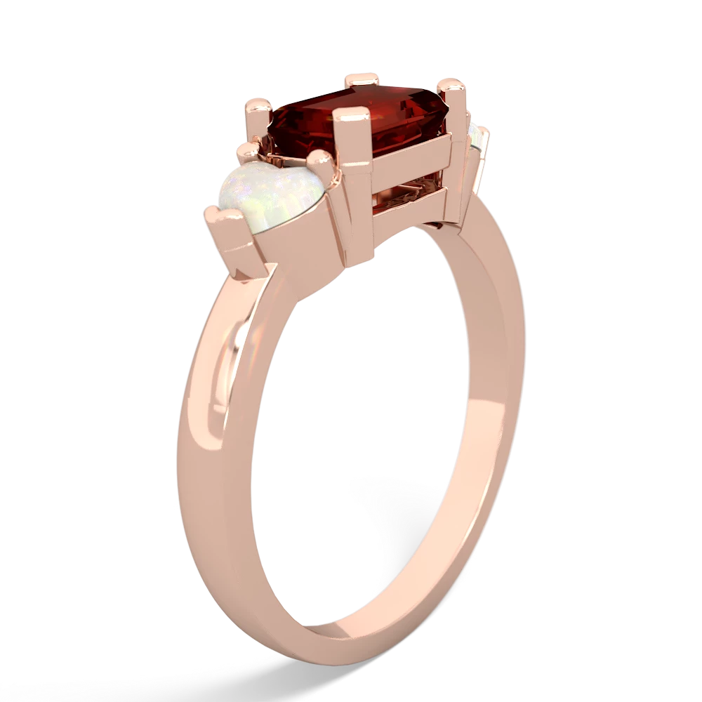 Garnet Three Stone 14K Rose Gold ring R5235