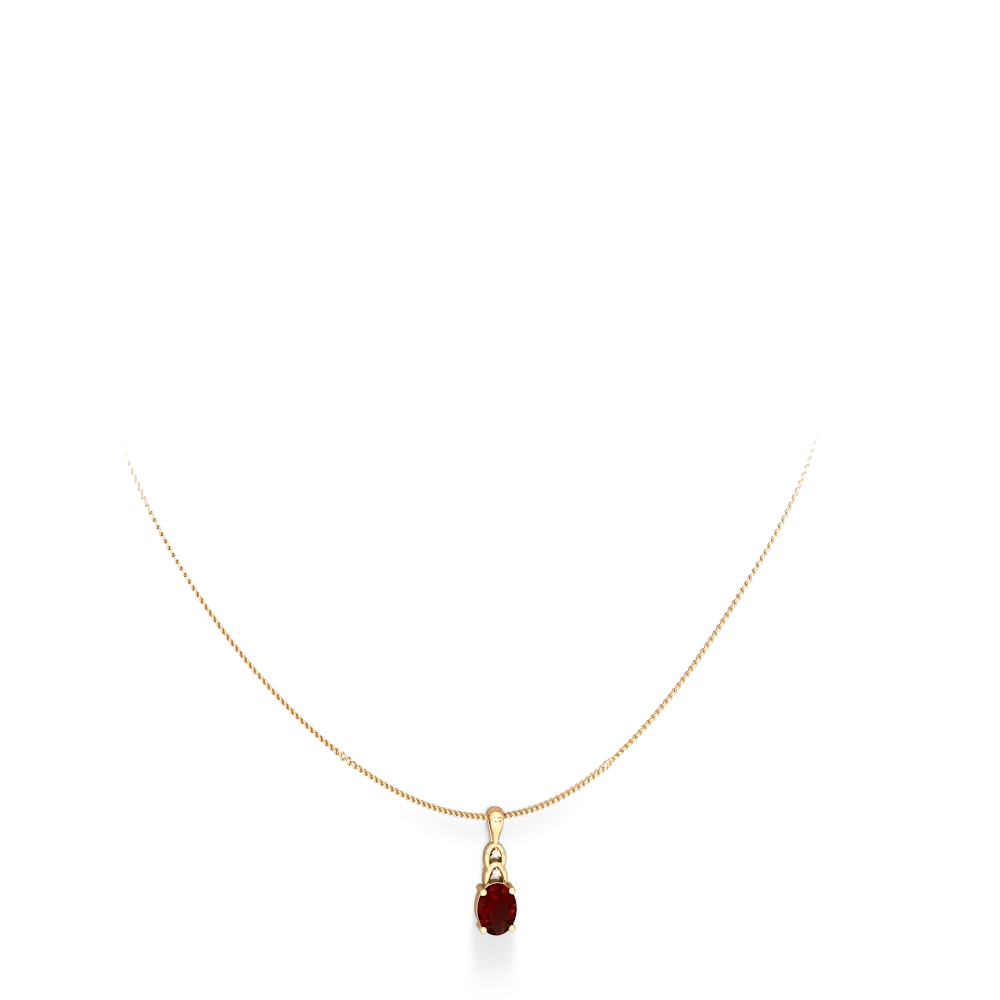 Garnet Links 14K Yellow Gold pendant P4032