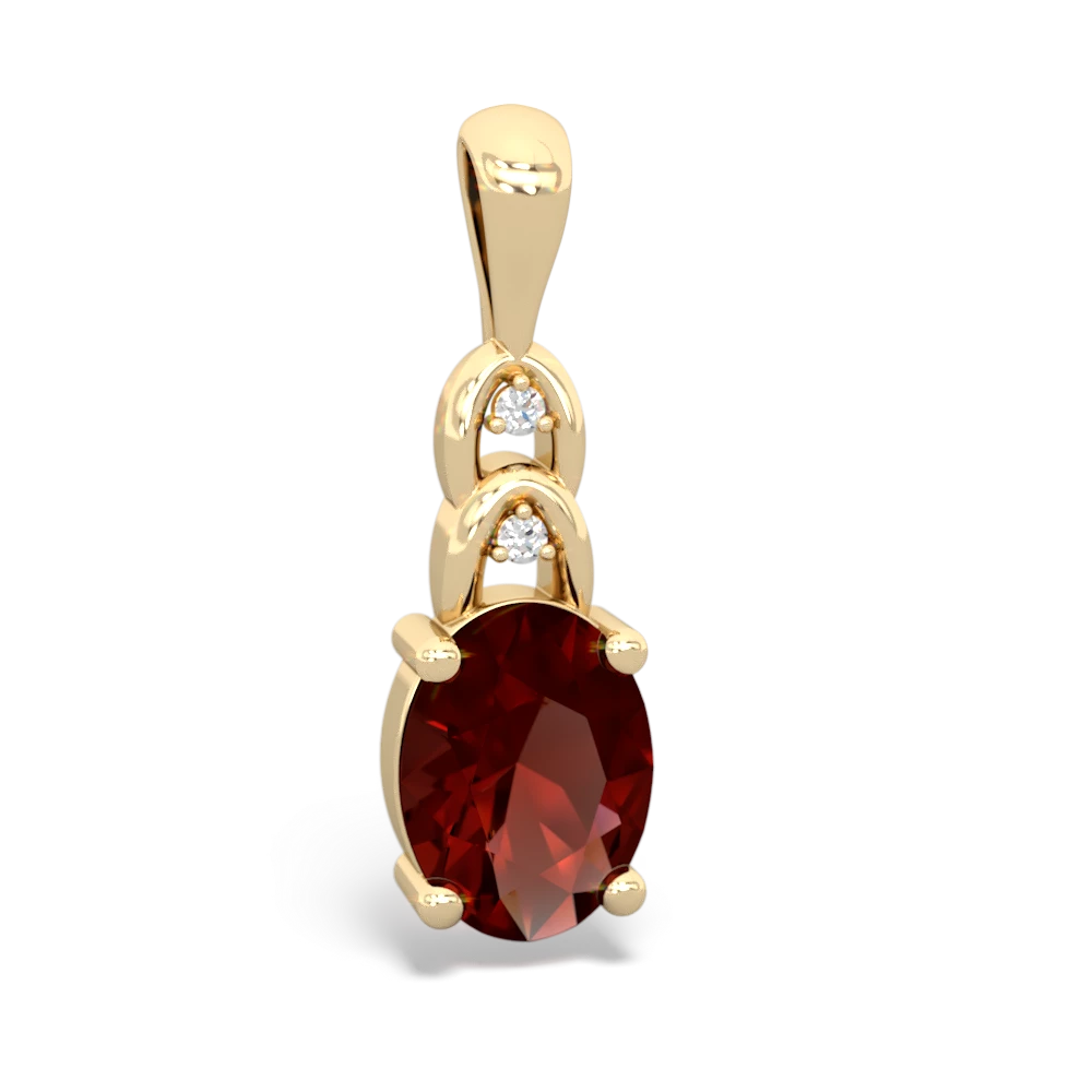 Garnet Links 14K Yellow Gold pendant P4032