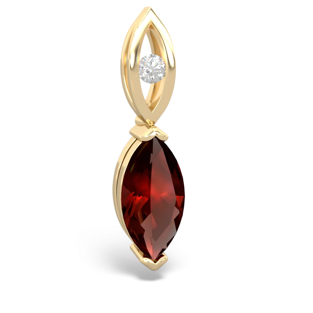 Garnet Marquise Drop 14K Yellow Gold pendant P5333