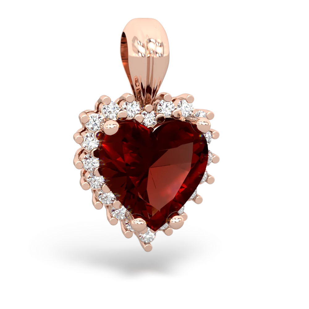 Shimmering Heart Pink Tourmaline Heart Pendant