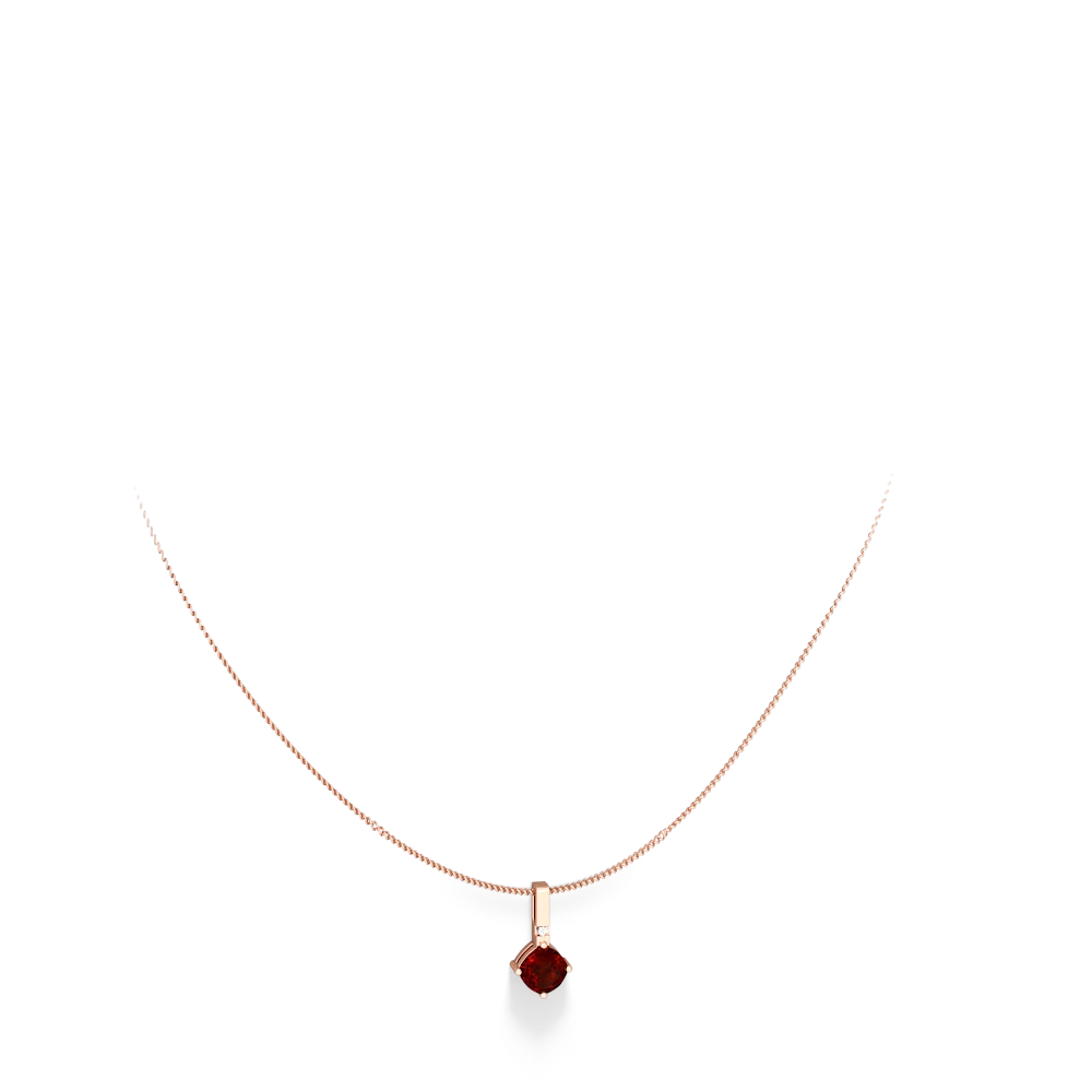 Garnet Simply Elegant 14K Rose Gold pendant P2489