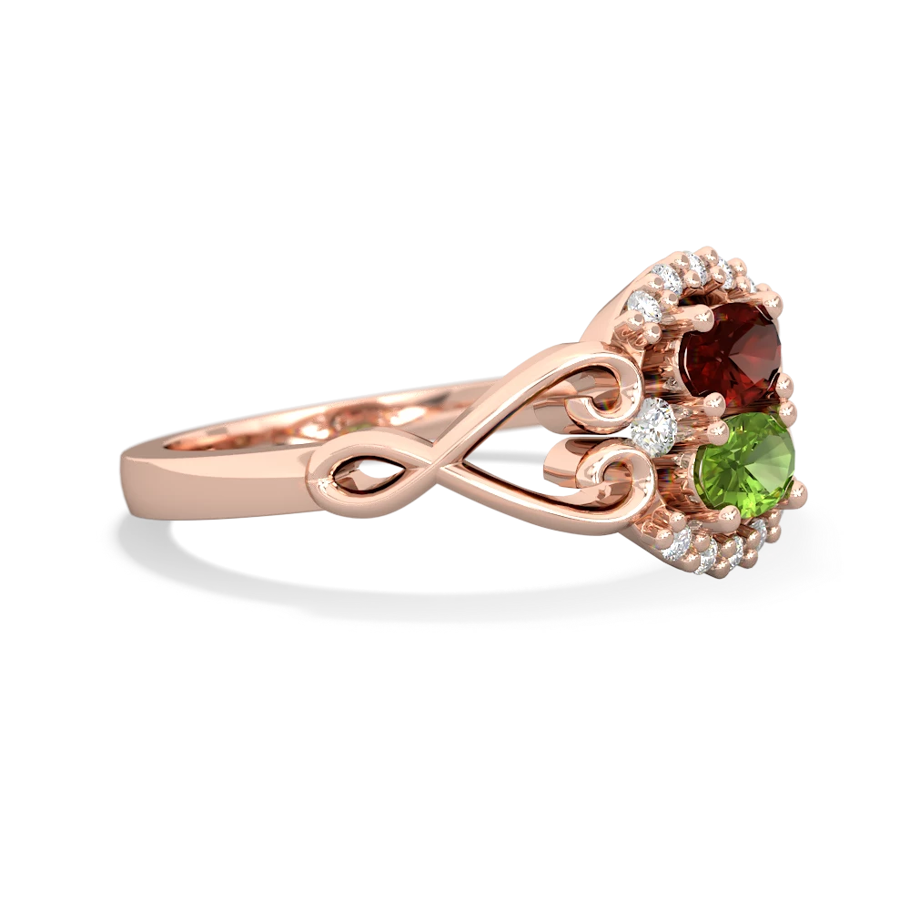 Garnet Love Nest 14K Rose Gold ring R5860