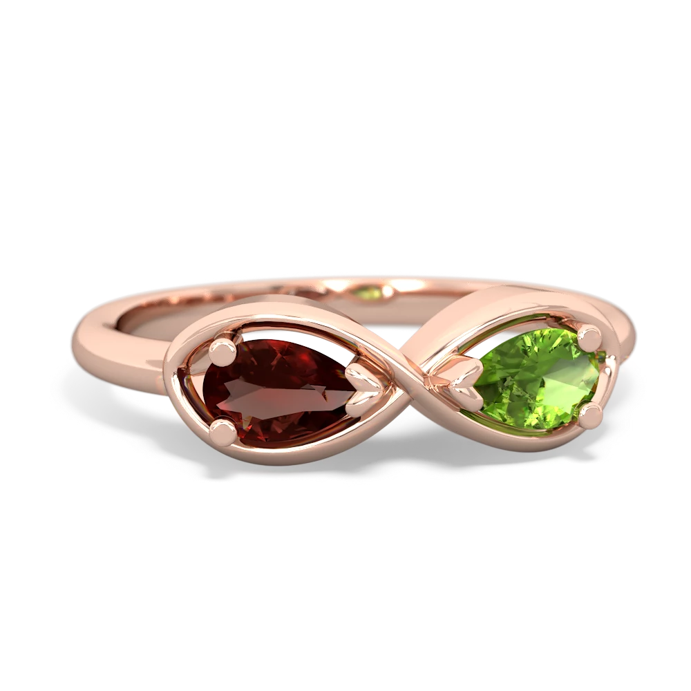 Garnet Infinity 14K Rose Gold ring R5050