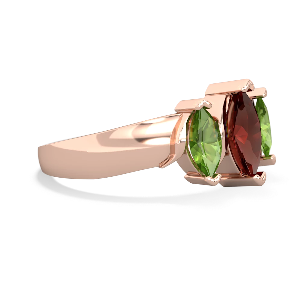 Garnet Three Peeks 14K Rose Gold ring R2433