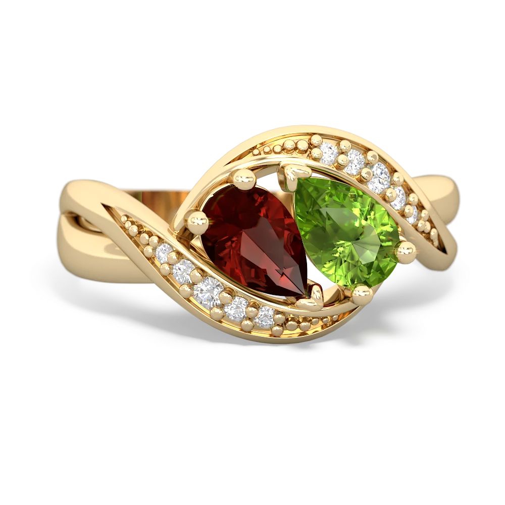 Garnet Summer Winds 14K Yellow Gold ring R5342