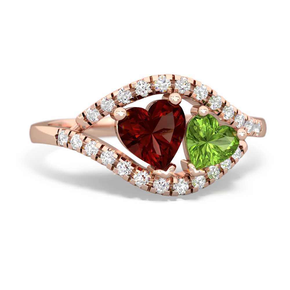 Garnet Mother And Child 14K Rose Gold ring R3010