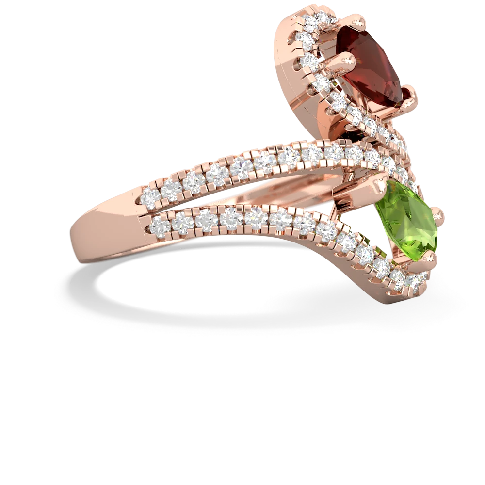 Garnet Diamond Dazzler 14K Rose Gold ring R3000