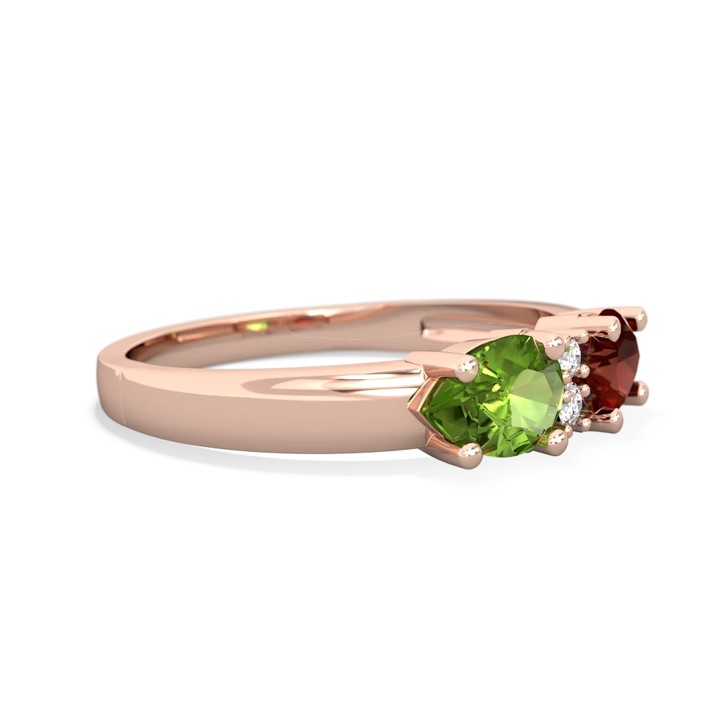 Garnet Pear Bowtie 14K Rose Gold ring R0865