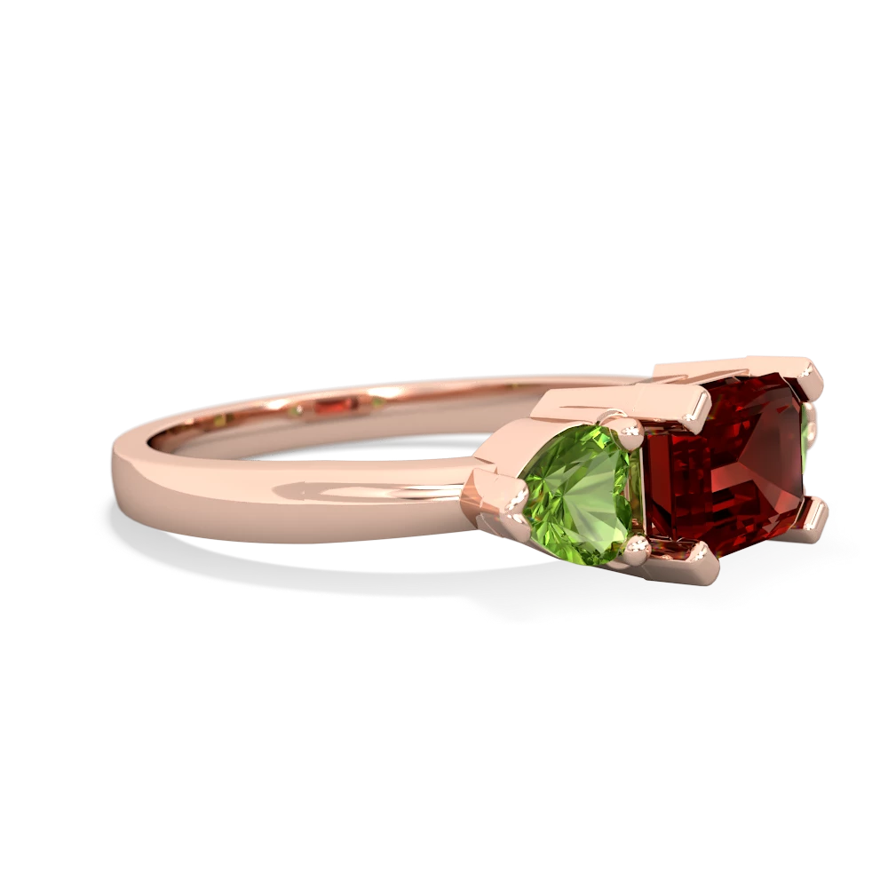 Garnet Three Stone 14K Rose Gold ring R5235