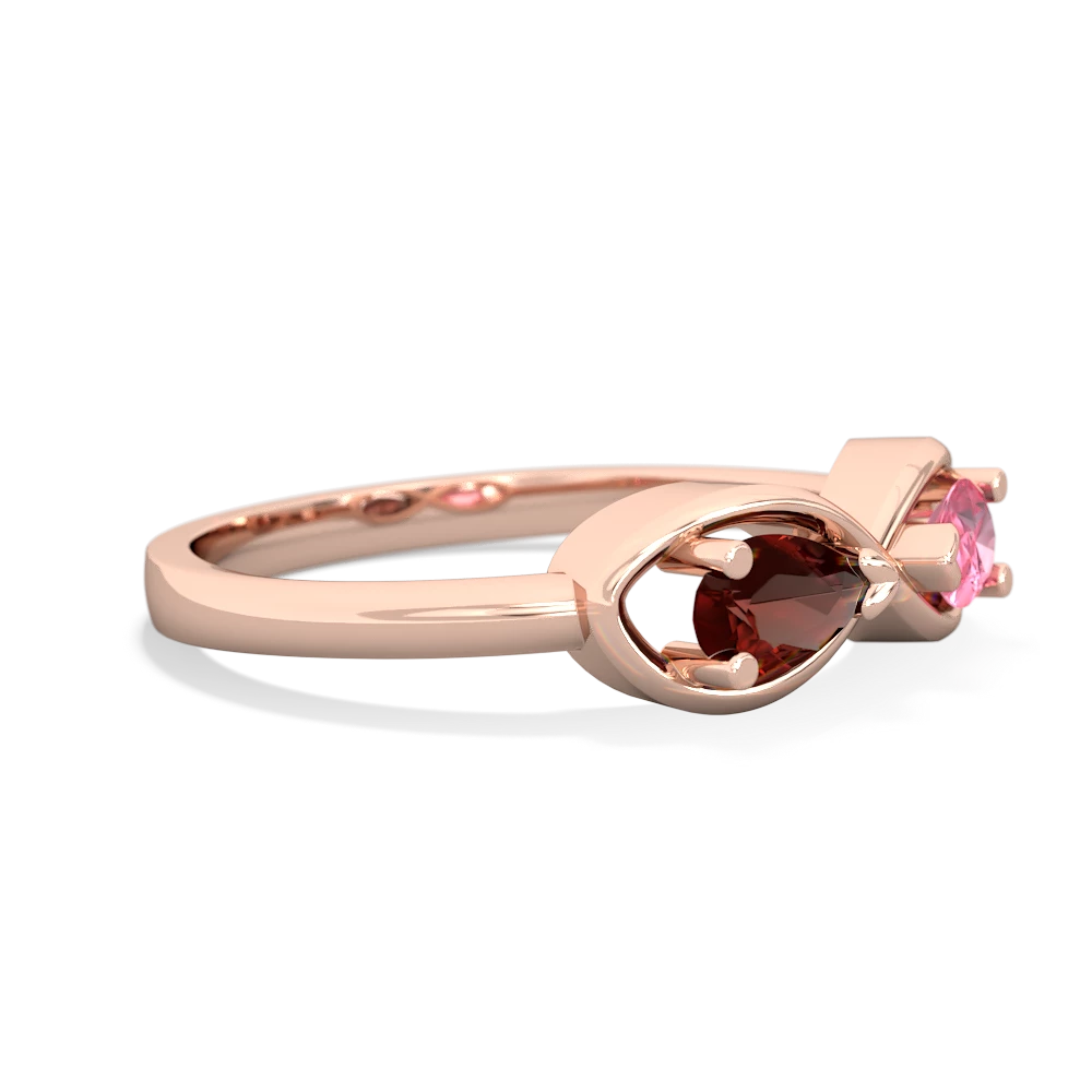 Garnet Infinity 14K Rose Gold ring R5050