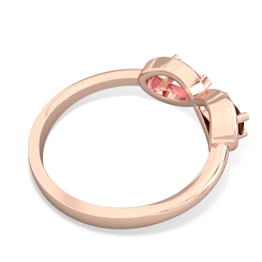 Garnet Infinity 14K Rose Gold ring R5050