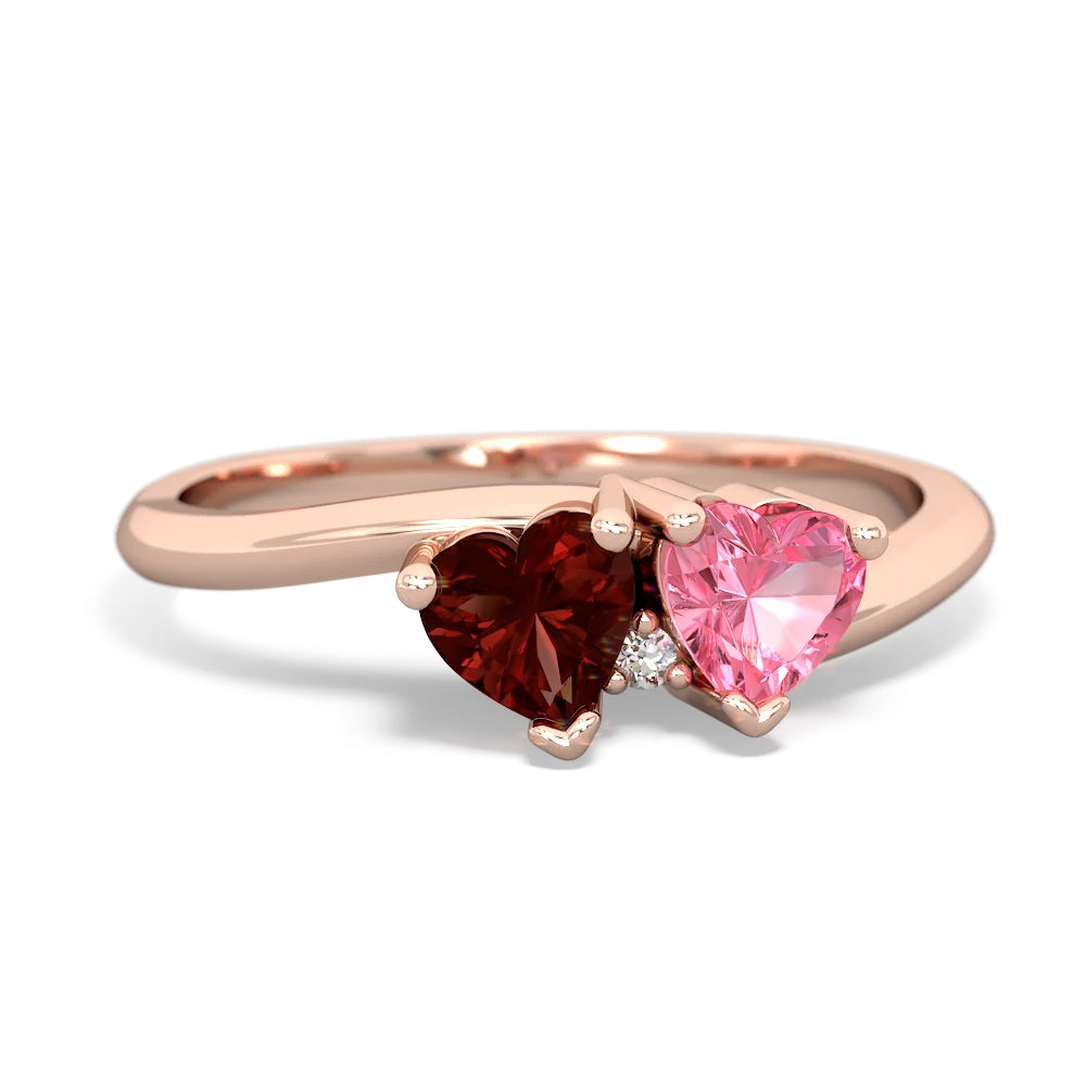 Garnet Sweethearts 14K Rose Gold ring R5260