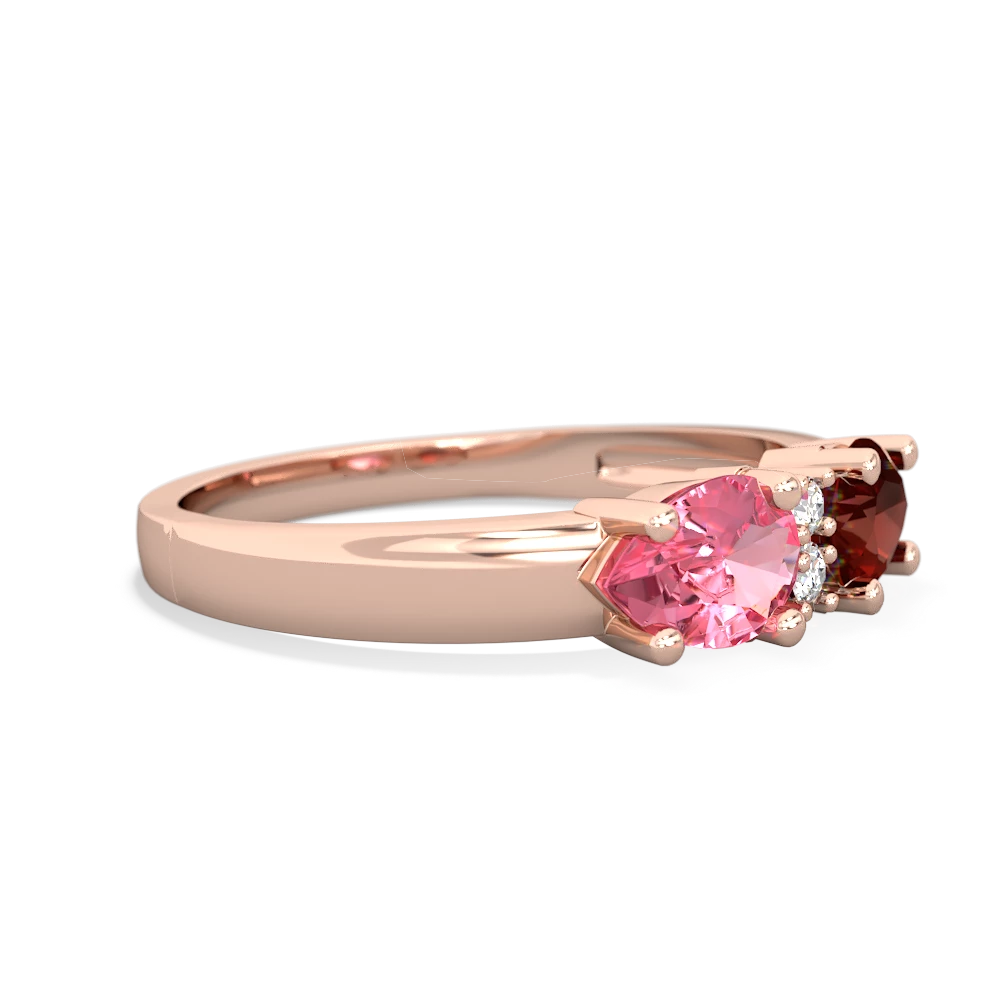 Garnet Pear Bowtie 14K Rose Gold ring R0865