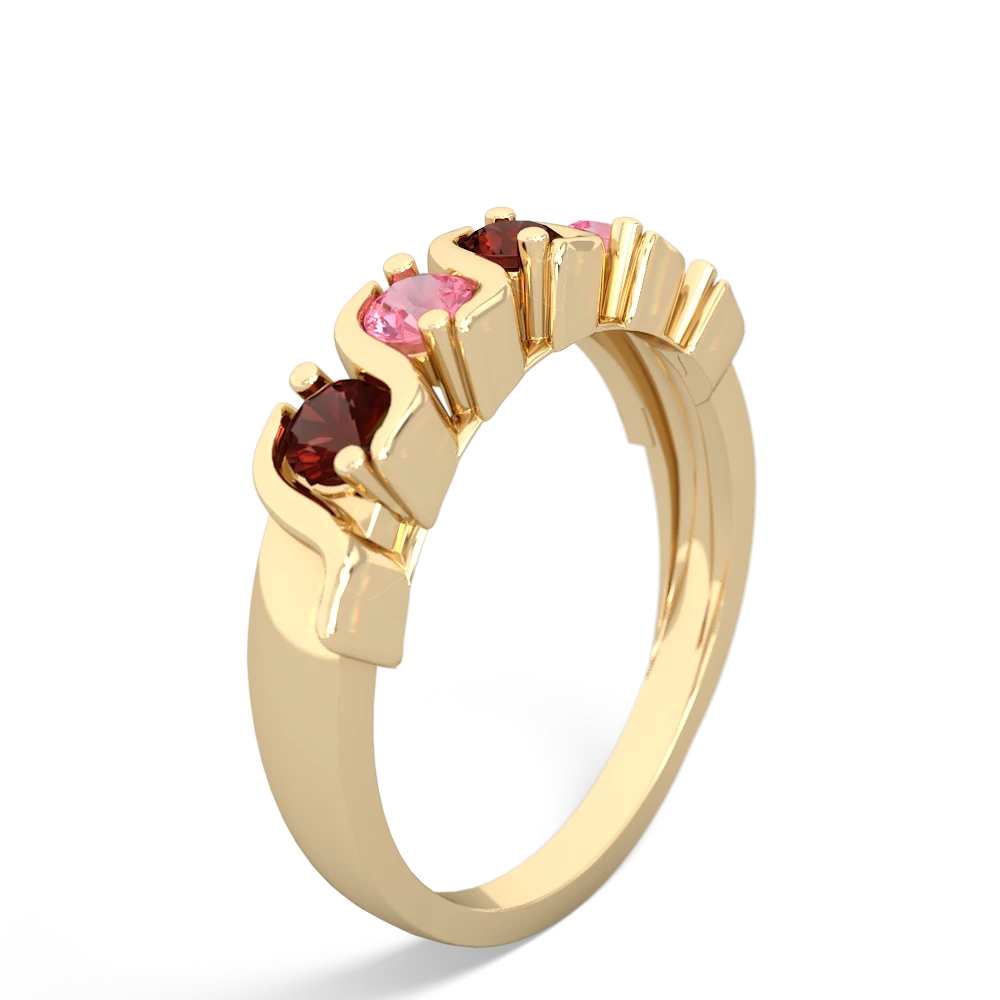 Garnet Anniversary Band 14K Yellow Gold ring R2089