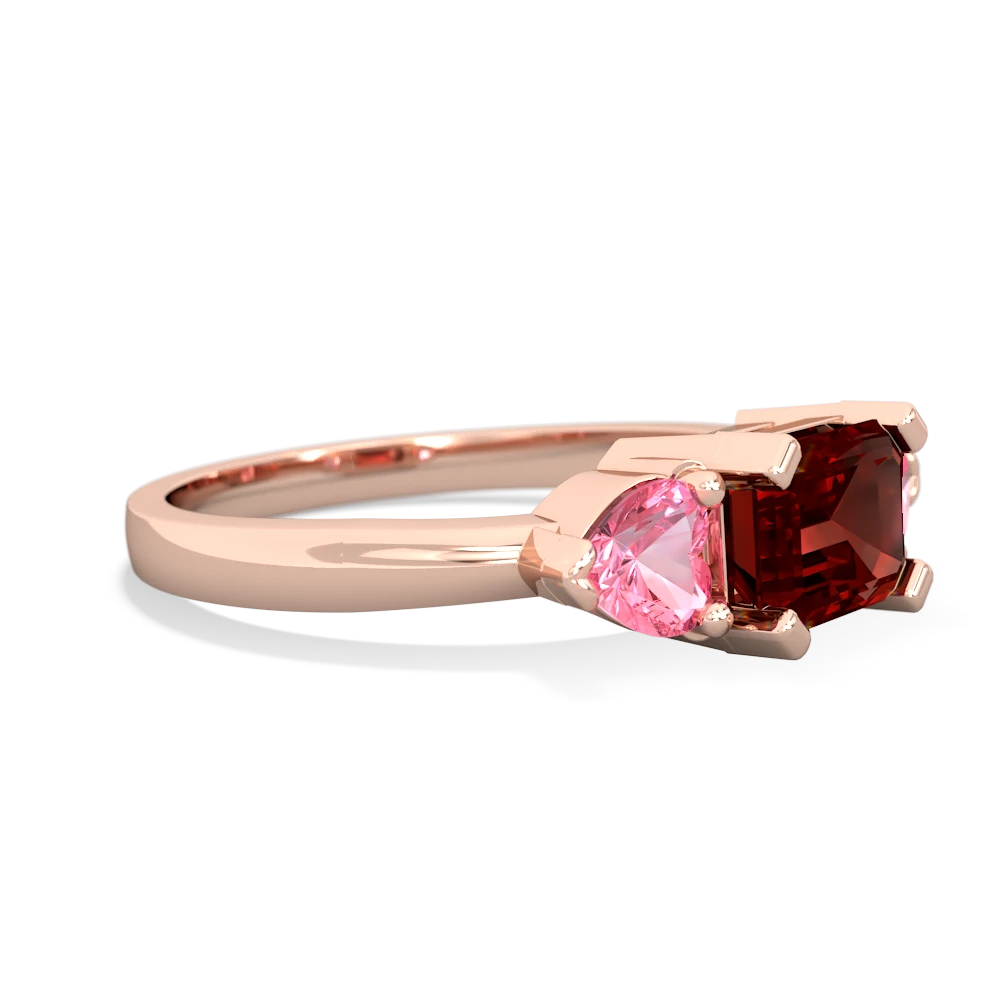 Garnet Three Stone 14K Rose Gold ring R5235