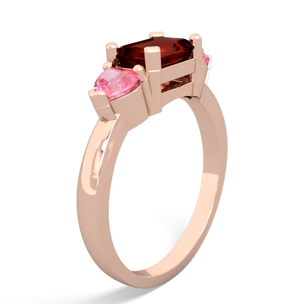 Garnet Three Stone 14K Rose Gold ring R5235