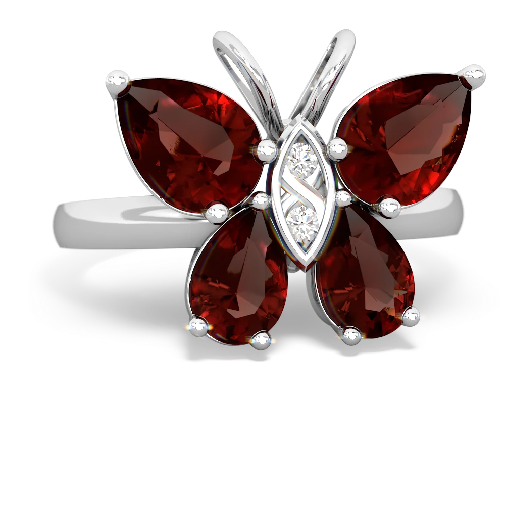 Garnet butterfly ring hotsell