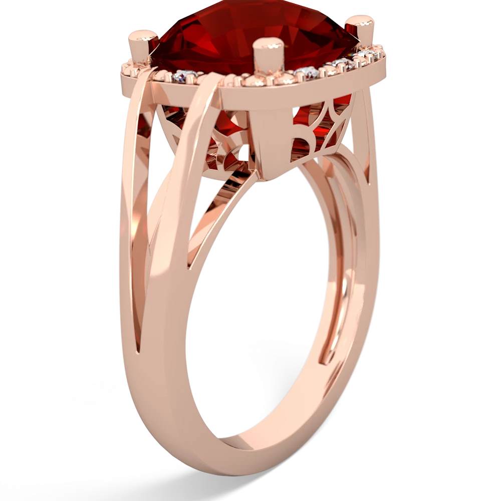 Garnet Art Deco Cocktail 14K Rose Gold ring R2498