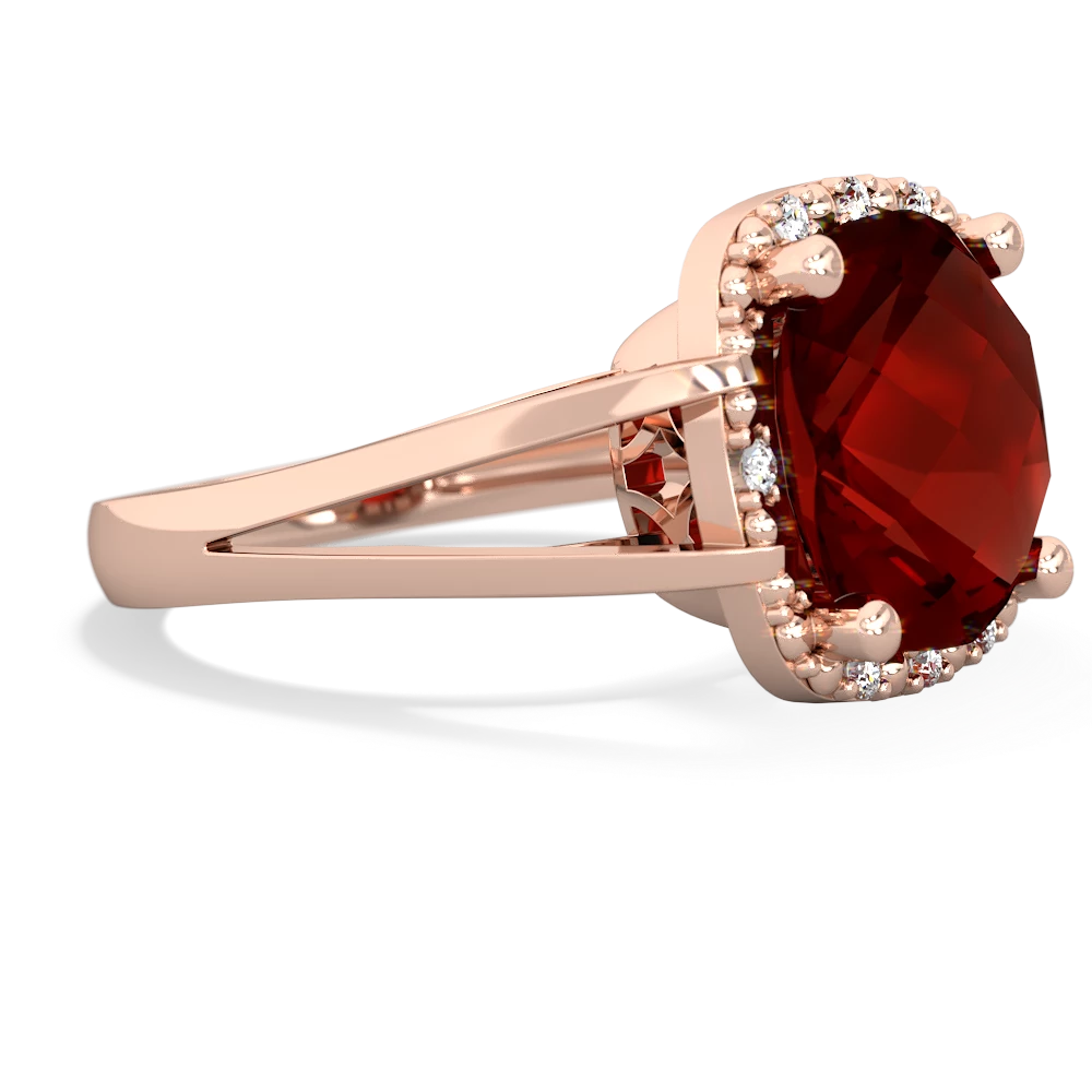 Garnet Art Deco Cocktail 14K Rose Gold ring R2498