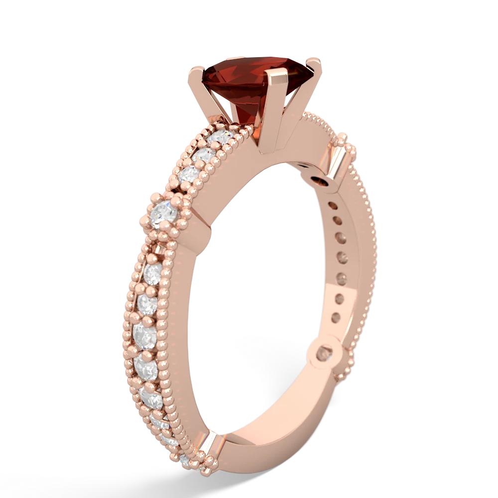 Garnet Sparkling Tiara 7X5mm Oval 14K Rose Gold ring R26297VL