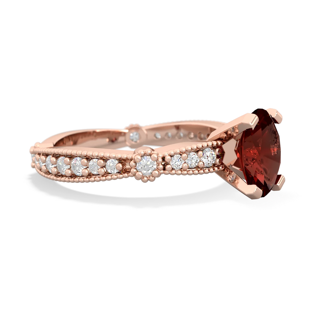 Garnet Sparkling Tiara 8X6 Oval 14K Rose Gold ring R26298VL