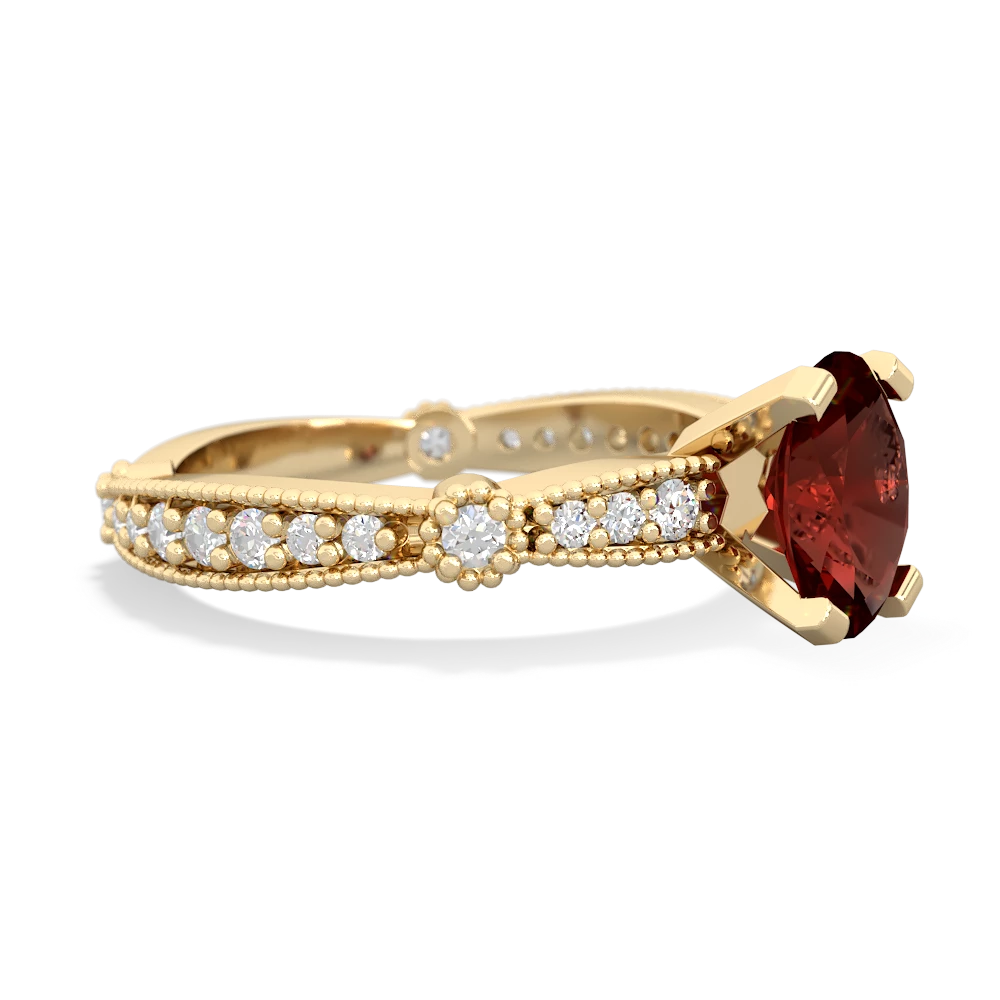 Garnet Sparkling Tiara 8X6 Oval 14K Yellow Gold ring R26298VL