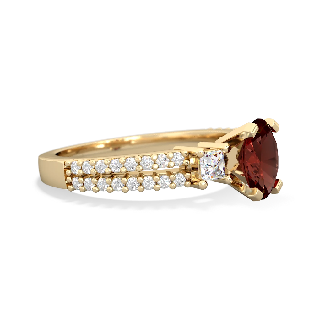 Garnet Classic 7X5mm Oval Engagement 14K Yellow Gold ring R26437VL