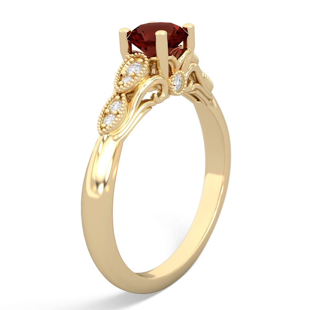 Garnet Antique Elegance 14K Yellow Gold ring R3100