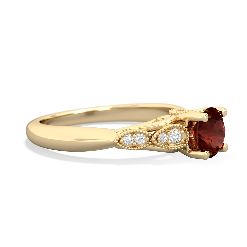 Garnet Antique Elegance 14K Yellow Gold ring R3100