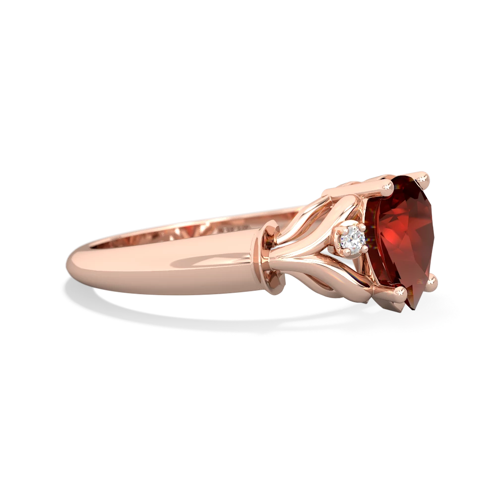 Garnet Precious Pear 14K Rose Gold ring R0826