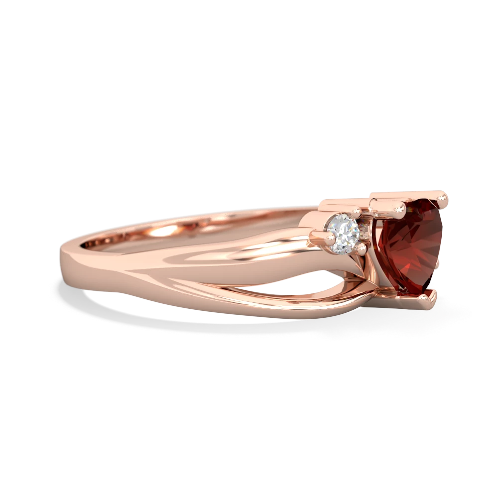 Garnet Split Band Swirl 14K Rose Gold ring R2130