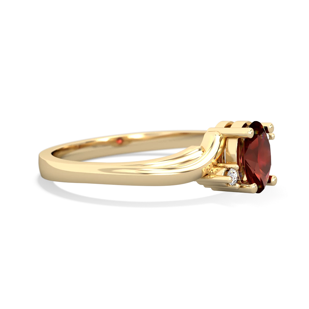 Garnet Elegant Swirl 14K Yellow Gold ring R2173