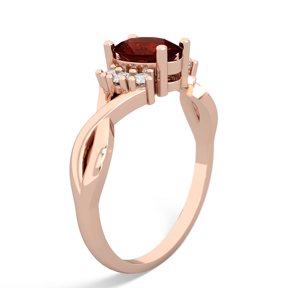 Garnet Victorian Twist 14K Rose Gold ring R2497