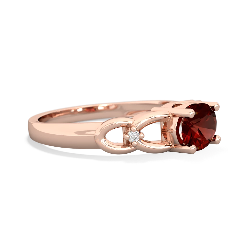 Garnet Links 14K Rose Gold ring R4032