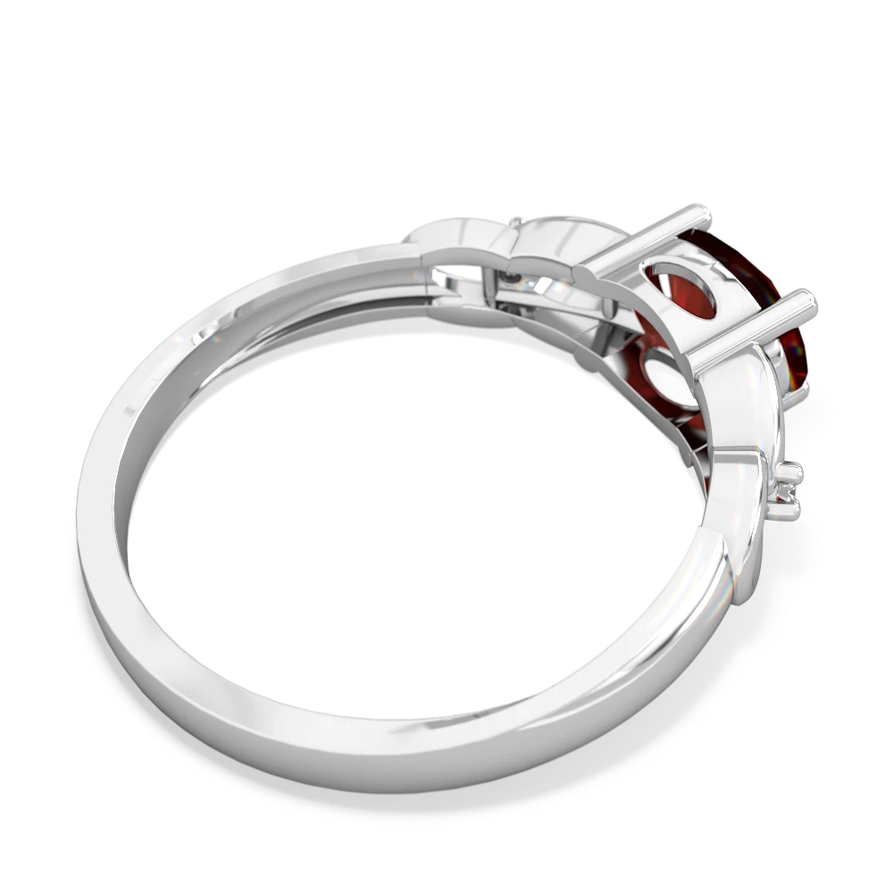 Garnet Links 14K White Gold ring R4032