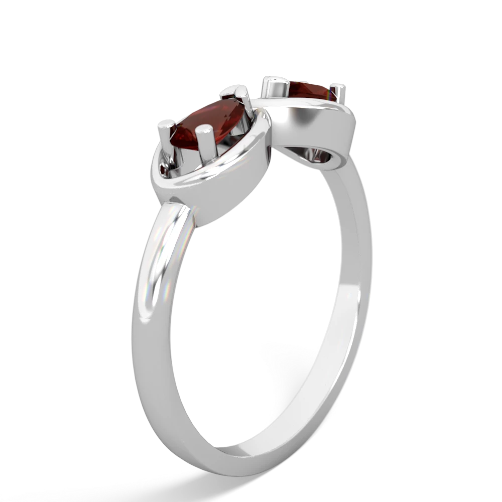 Garnet Infinity 14K White Gold ring R5050