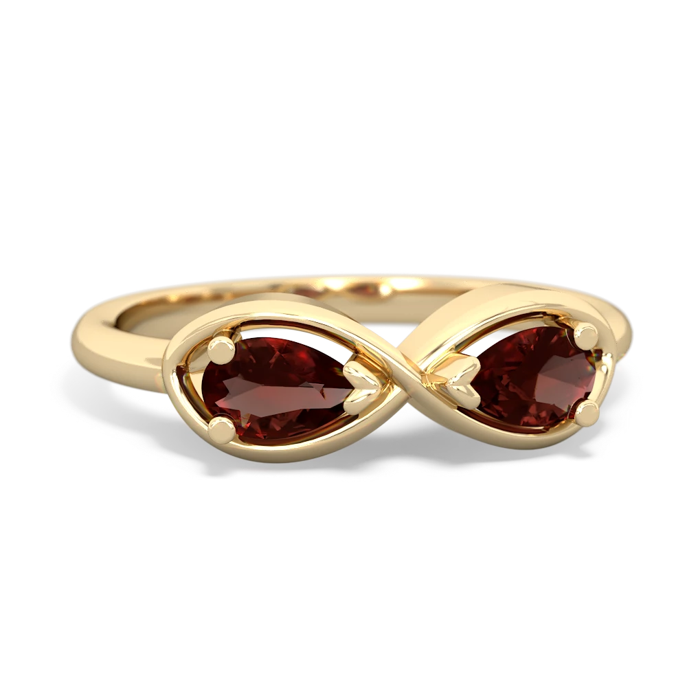 Garnet Infinity 14K Yellow Gold ring R5050