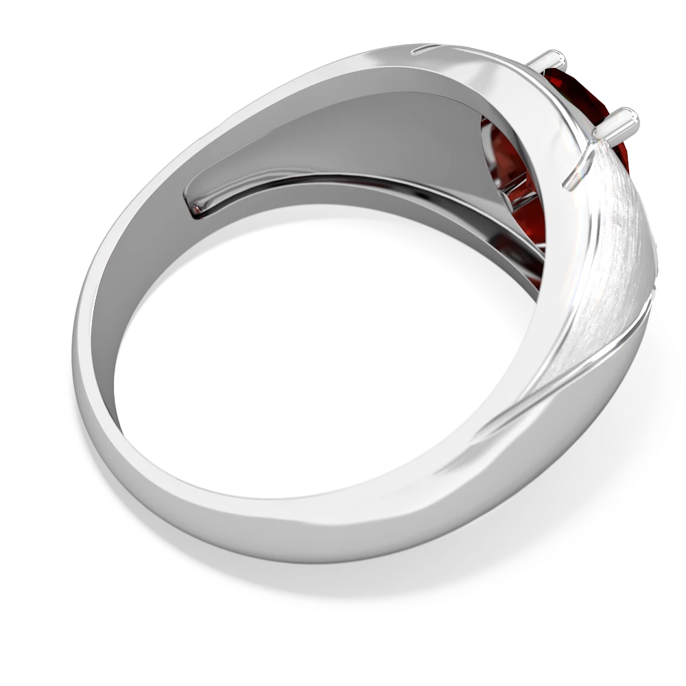 Garnet Men's Crossroads 14K White Gold ring R0361