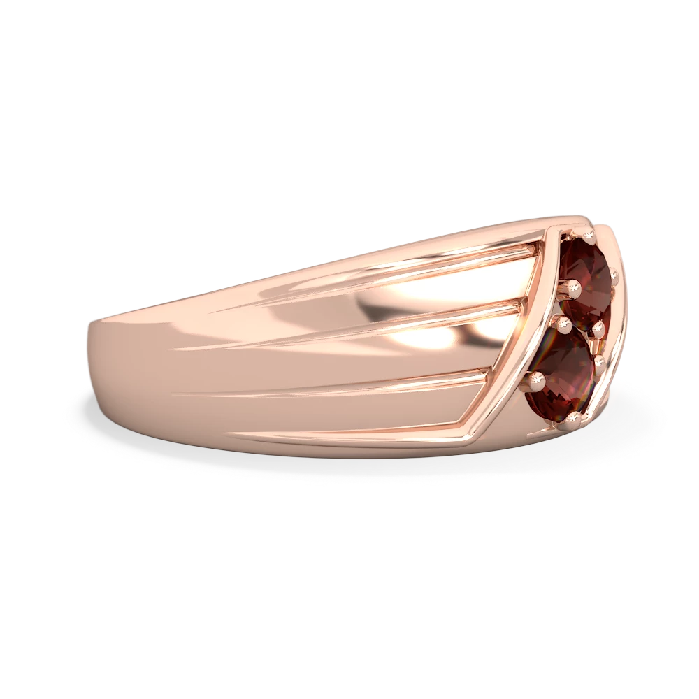 Garnet Men's Streamline 14K Rose Gold ring R0460